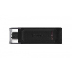 Kingston Technology DataTraveler 70 Unidade flash USB 64 GB USB Type-C 3.2 Gen 1 (3.1 Gen 1) Preto