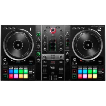 Hercules Inpulse 500 DVS (Digital Vinyl System) para digital scratch Preto