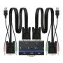 Nano Cabo KVM Switch VGA USB 1u-2PC+Cabo