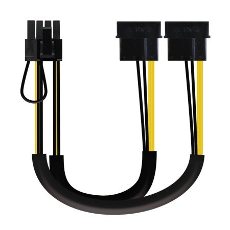 Nanocabo VGA Cabo 2x5,25"/M-PCI-E(6+2PIN)/M 20cm