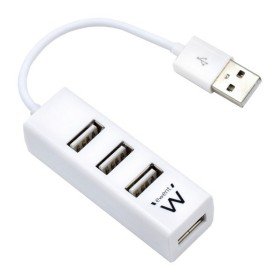 EWENT EW1122 MINI-HUB USB 4 PORTAS BRANCO