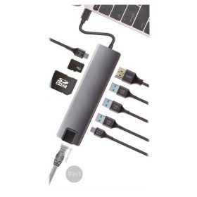 Coolbox Docking USB-C HDMI RJ45 USB 9 em 1