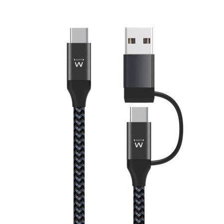 EWENT EW9918 usb-C para usbA/B 2 em 1 cabo de carregamento