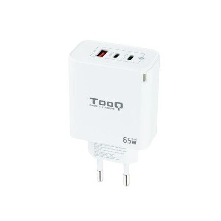 TOOQ Carregador de parede GAN 2xUSB-C 1xUSB-A 65W