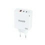 TOOQ Carregador de parede GAN 2xUSB-C 1xUSB-A 65W