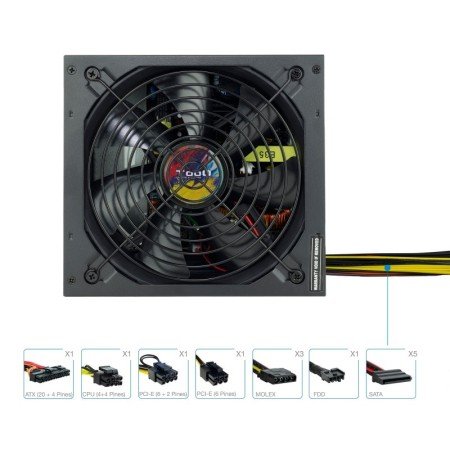 Fonte de alimentação Tooq TQAPOLO-650SP 650W