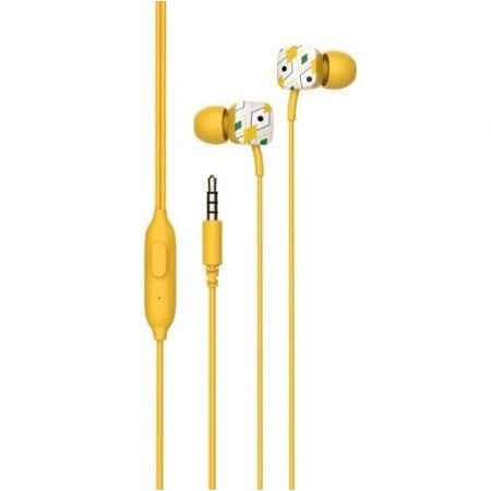 Fones de ouvido intra-auriculares SPC Hype/com microfone/conector 3.5/amarelo