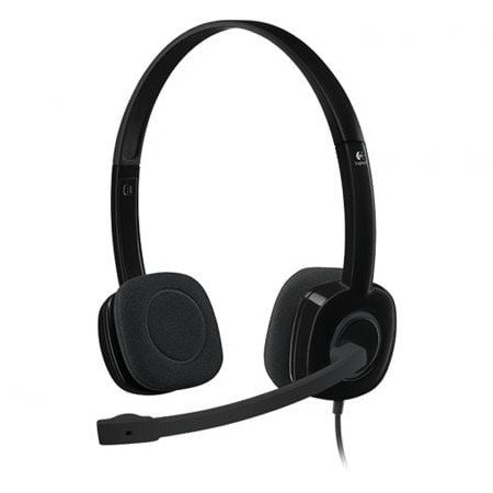 Fones de ouvido Logitech H151/ com microfone/ Jack 3.5/ Preto
