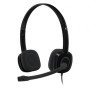 Fones de ouvido Logitech H151/ com microfone/ Jack 3.5/ Preto