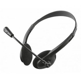 Fones de ouvido Trust Primo Chat/ com microfone/ Jack 3.5/ Preto