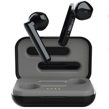 Auscultadores Trust Primo Touch Bluetooth com estojo de carregamento/ 4h de autonomia/ Preto