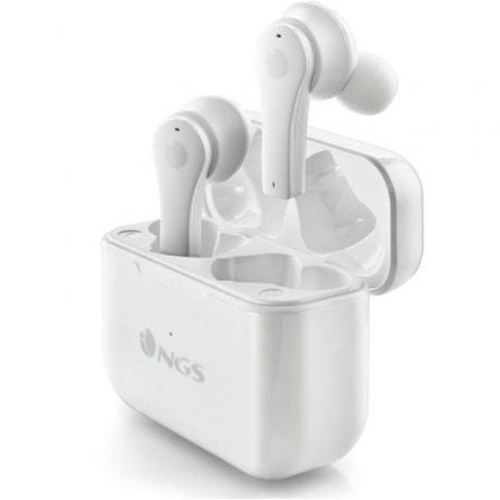 Fone de ouvido NGS Ártica Bloom Bluetooth com estojo carregador/ 6h autonomia/ Branco