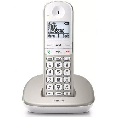 Telefone sem fio Philips XL4901S/23/ Prata e branco
